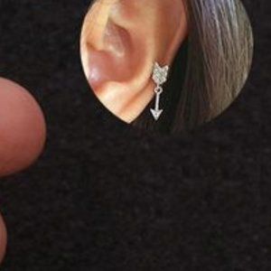 New Arrow Fine Needle Silver Ear Stud